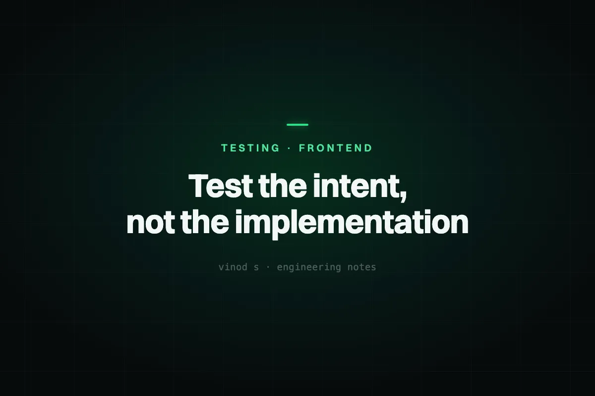 Test the Intent, Not the Implementation